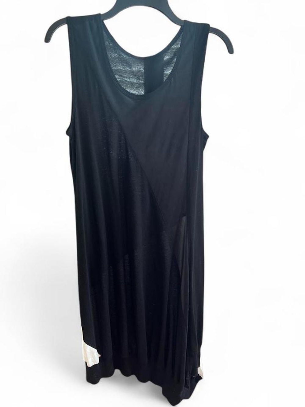 Yohji Yamamoto Y's SS 2011 polka dot paneled tank midi dress black white EUC 2 M
